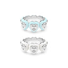 Heart Enamel Bauble Pop Ring Duo - Octonov 