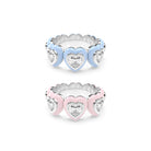 Heart Enamel Bauble Pop Ring Duo - Octonov 