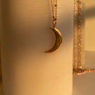 Gold Crescent Moon Necklace - Octonov 