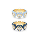 Heart Enamel Bauble Pop Ring Duo - Octonov 